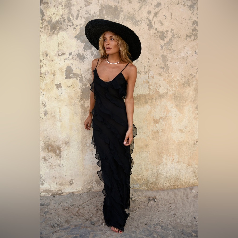 RAT AND BOA BLACK RUFFLE SELENA DRESS - NWOT SIZE S